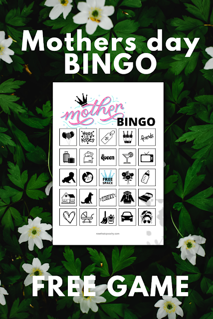 FREE Queen Mother Bingo game printable mothers day fundraiser baby shower nowthatspeachy party charity instant download
