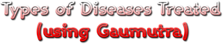 types of diseases treated using gaumutra