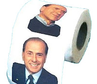 Toilet rolls with Silvio Berlusconi face that smile at you