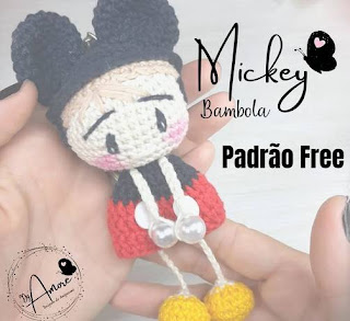 PATRON GRATIS MUÑECA MICKEY MOUSE AMIGURUMI 49978 👩🐭