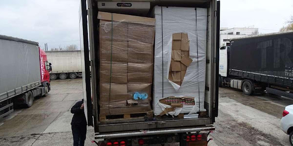 Ţigări de contrabandă, în valoare de 1,4 milioane de euro, depistate într-o remorcă frigorifică