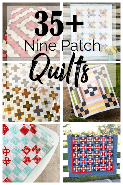 collage of 9-patch quilts