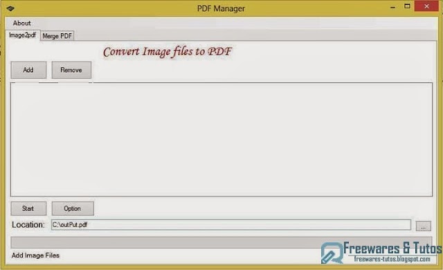 PDF Manager : un logiciel portable pour convertir les images en documents PDF