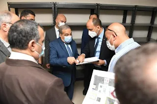 وزير الإنتاج الحربي يتفقد مبنى الوزارة في العاصمة الإدارية الجديدة