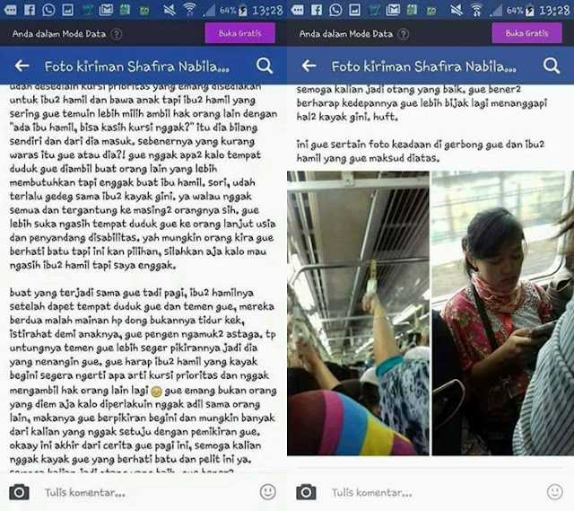 Curhat Soal Bangku Untuk Ibu Hamil, Seorang Mahasiswi Dihujat Netizen