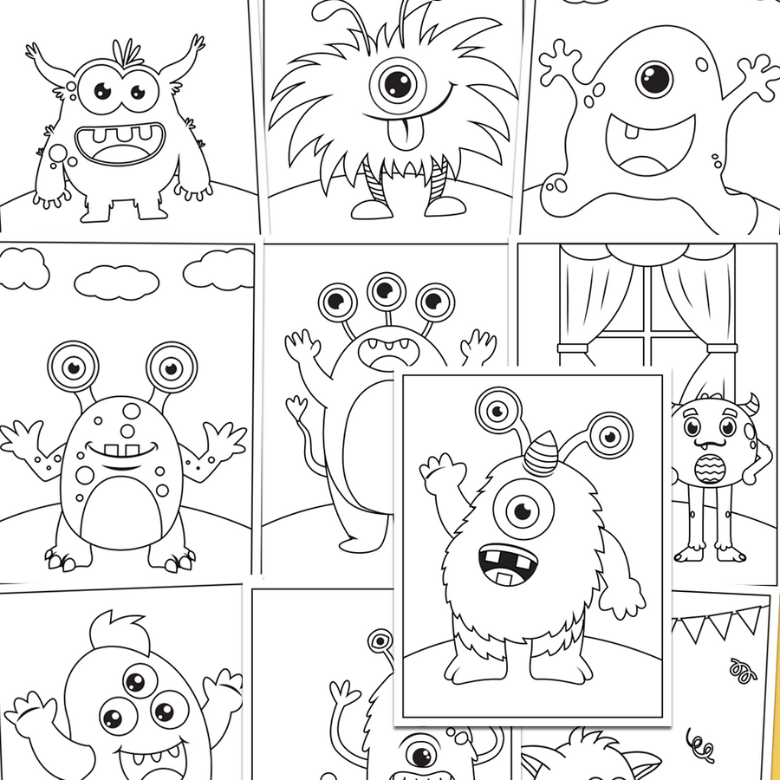 monster coloring sheets