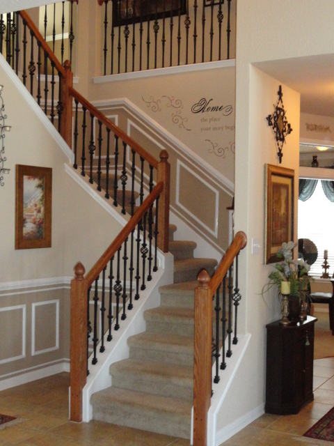 Chair Rail On Stairs / Simple chair rail up the staircase | Moorestown, Chair ... / Never interrupt the casing with the chair rail or with wainscoting!
