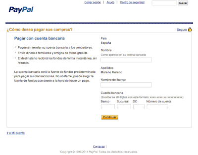 Crear cuenta PayPal - Paso 4