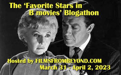 Blogathon banner - Barbara Stanwyck and Robert Taylor in The Night Walker (1964)