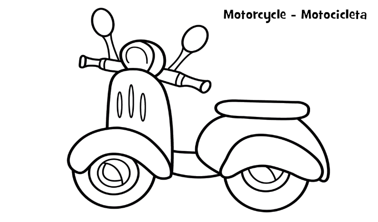  Mewarnai  Gambar  Sepeda Motor  Vespa 