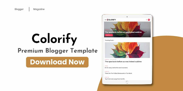 Colorify Premium Blogger Template