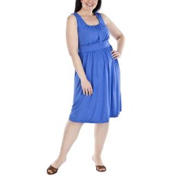 Women's Plus-Size Merona® Blue Sleeveless Casual Knit Dress