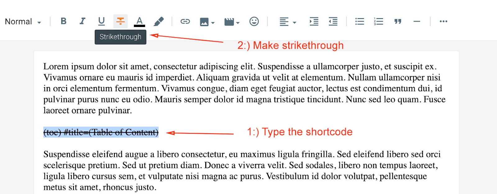 flexible shortcodes