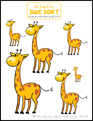 mudpies and make up giraffe preschool printables