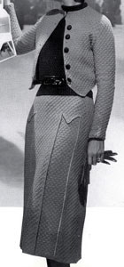 The Vintage Pattern Files: Free 1930's Knitting Pattern - Suburban 3 Piece Modeen and Featherdown Suit