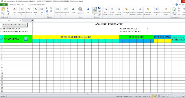 Format Analisis Penilaian Capaian Pembelajaran Kurikulum Merdeka