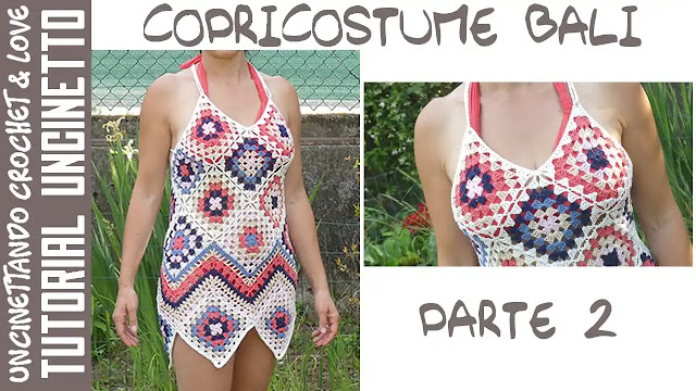 Vestido salida de baño a crochet