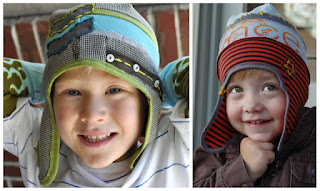 sew funky hats from Tshirt scraps