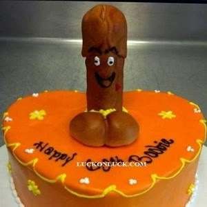 A personalized genital cake