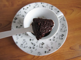 Mug cake au chocolat cuit, consistance du gâteau