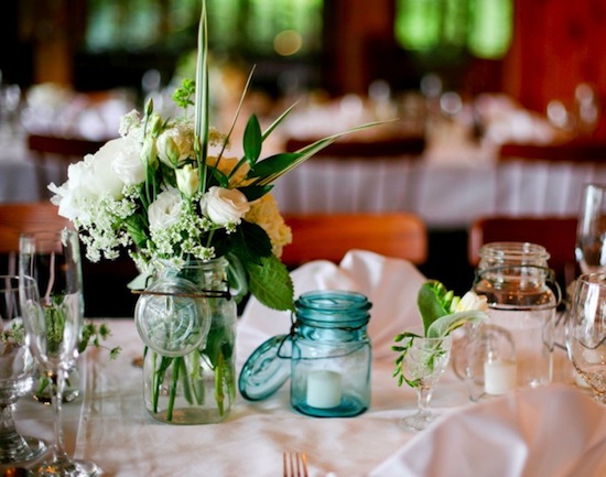 Affordable yet stylish mason jars are a key item in any rustic chic wedding