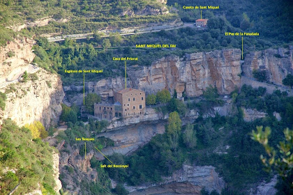 Sant Miquel del Fai des de la Cinglera del Perer