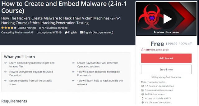 [100% Off] How to Create and Embed Malware (2-in-1 Course)| Worth 199,99$