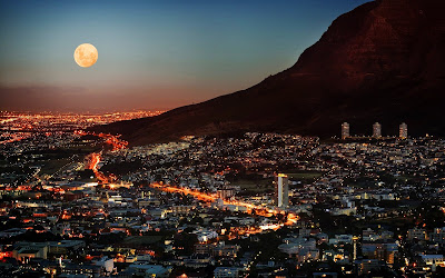 Hermosa vista nocturna en África del Sur (Wallpaper 1920x1200)