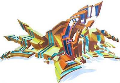 3d graffiti sketches