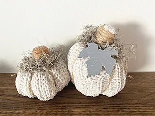 sweater pumpkins with cork stems