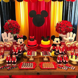 Ideas para mesas de dulces, decoración fiesta cumpleaños Mickey Mouse 5