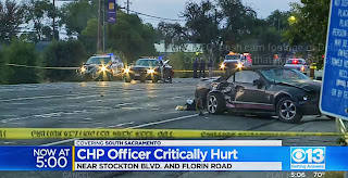 California Highway Patrol officer critically injured after being hit by DUI suspect