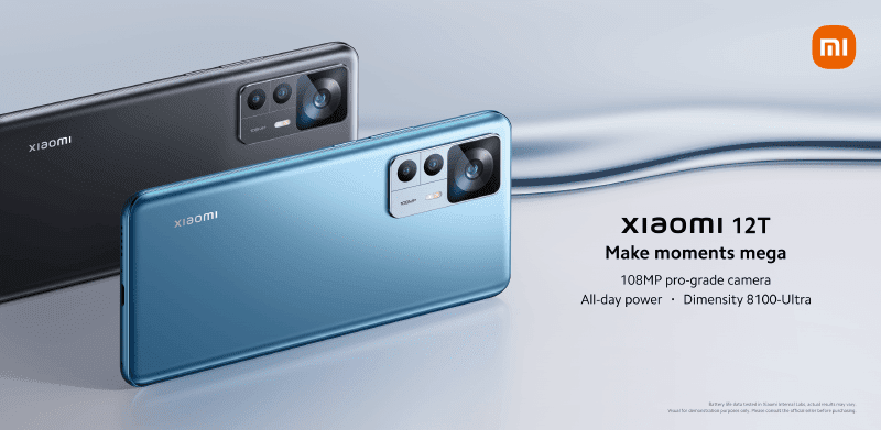 Xiaomi 12T is now official with Dimensity 8100-Ultra and 108MP camera!