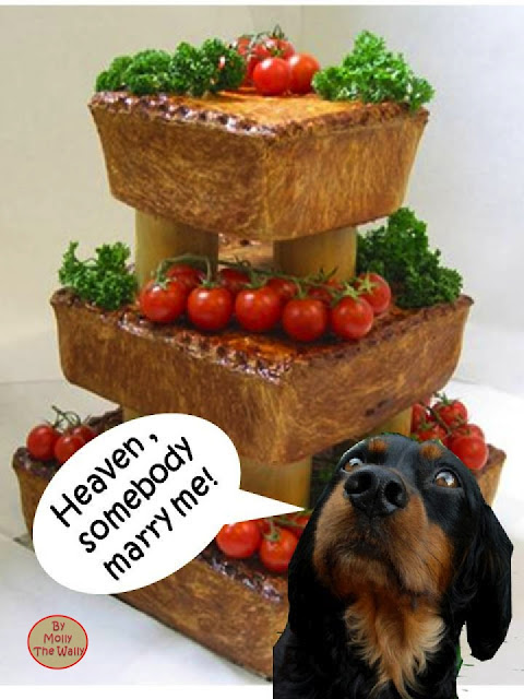 Molly The Wally & The Pork Pie Wedding Cake.