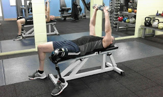 Amputee, Recline Bench, Dumbbells, Chest Exercises