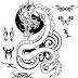 Dragon temporary tattoo design