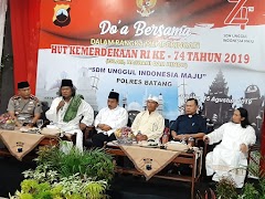Doa Bersama Dalam Rangka Memperingati HUT RI 74 Di Mapolres Batang