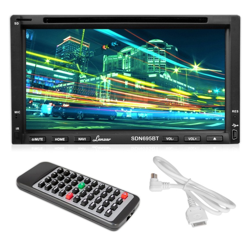 Lanzar SDN695BT  6.95-Inch Double-DIN Touchscreen Video DVD/MP4/MP3/CD/USB/SD/Aux Player with Bluetooth