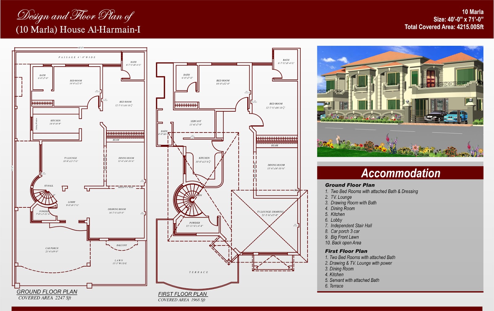 Pakistan 10 Marla House Plan Design