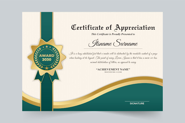 Award honor certificate template vector free download