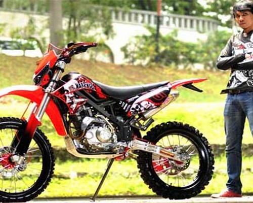 Gambar modifikasi  klx 150 supermoto motor kawasaki 