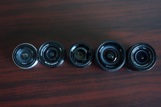 sony nex 35mm 24mm 16-50mm 10-18mm lens