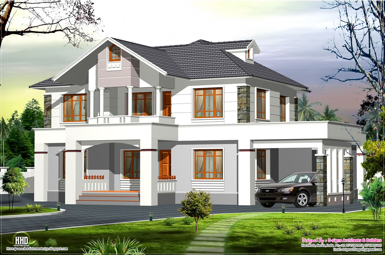 2400 sq.feet Western style home in Kerala - Kerala home design and ...