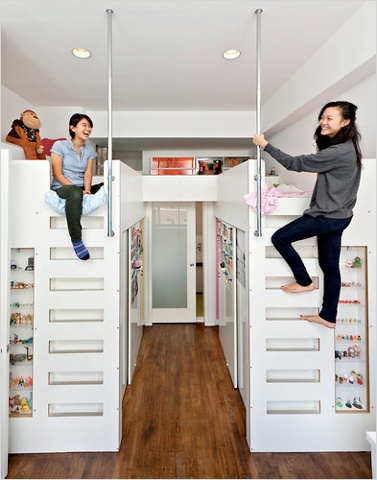 Loft Bed with Walk-In Closet