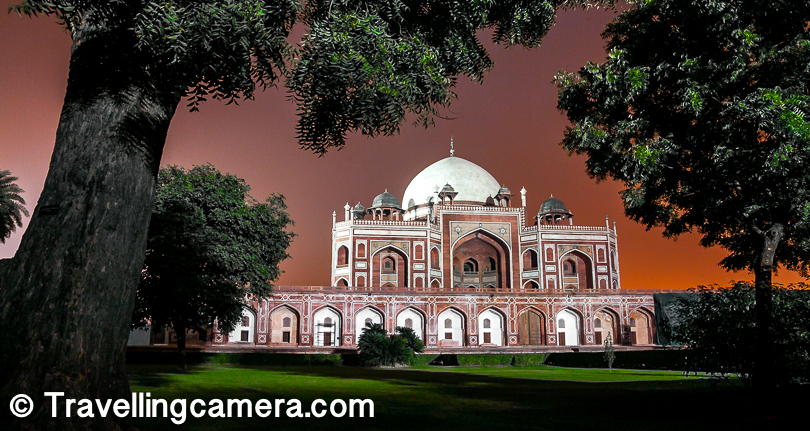 2. Humayun Tomb : Humanyun's Tomb is one of the 3 world heritage sites in Delhi and it looks like Taj Mahal but the it's built with red stone while Taj is built with white marble. This is one of my favorite places in Delhi because of the cleanliness and usually it's not as crowded as Qutub Minar and Red Fort.   Humayun's Tomb timings - Sunrise to Sunset Humayun's Tomb Entry ticket fees - 30 Rs for Indians and 500 Rs for Foreigners.  Ticket cost for camera - No Charges  Video Camera charges at Humayun's Tomb - 25 Rs Nearest Metro station : Jor Bag  3. Lunch at Khan Market : I am sure after exploring these 2 beauties of Delhi, you would be craving good food. Khan Market is a good place where you can find variety of food. 