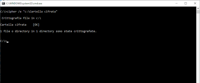 Crittografare una cartella tramite cipher