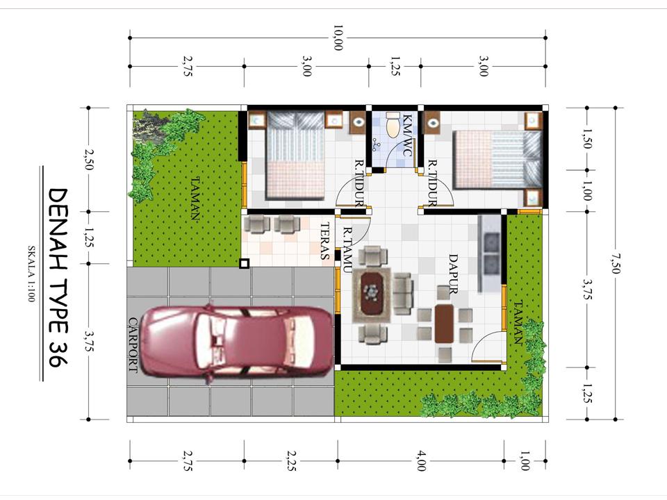  Denah  Rumah  Type  36  Kumpulan Foto Rumah 