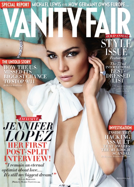 Jennifer Lopez has given her first postdivorce interview to Vanity Fair