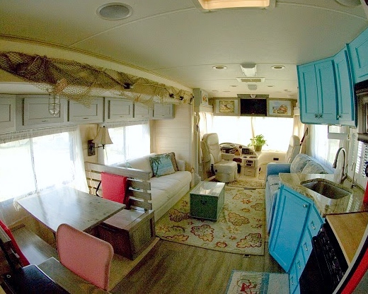 Beach Theme TV Camper