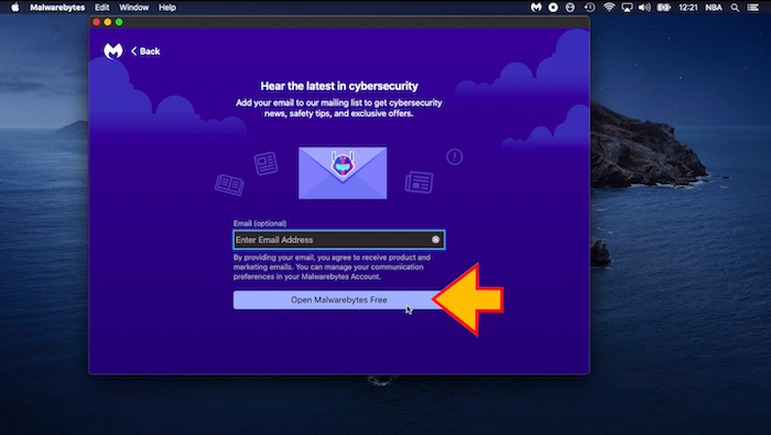 Open Malwarebytes Free